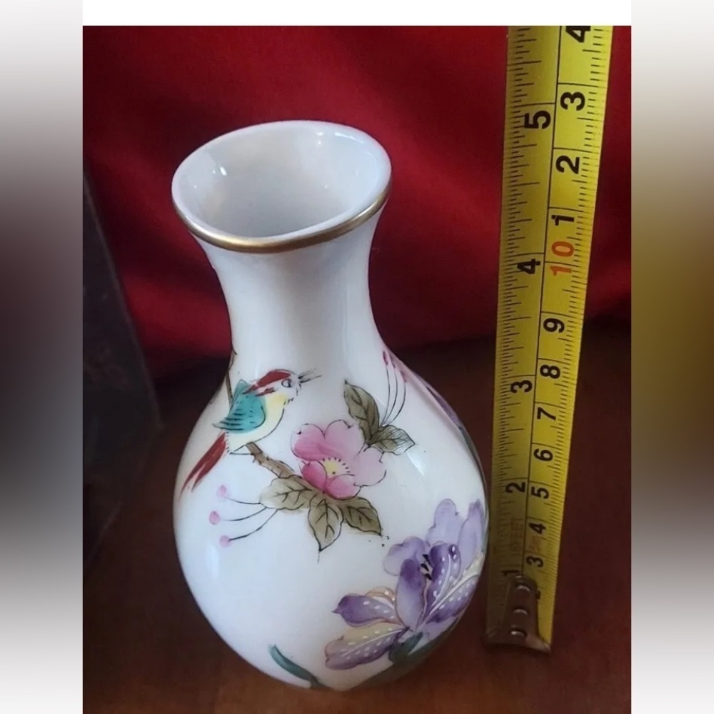 Vintage  Asian China Chinese Mini Porcelain Painted Lotus - Picture 11 of 14